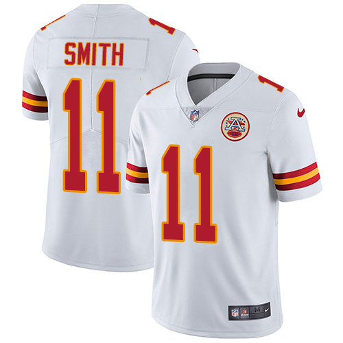 Nike Chiefs #11 Alex Smith White Youth Stitched NFL Vapor Untouchable Limited Jersey - Click Image to Close