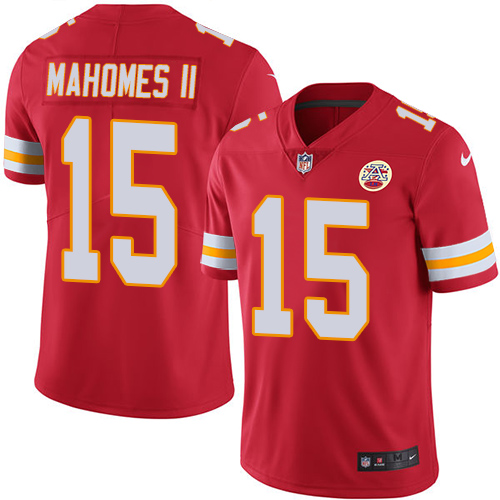 Nike Chiefs #15 Patrick Mahomes II Red Team Color Youth Stitched NFL Vapor Untouchable Limited Jerse