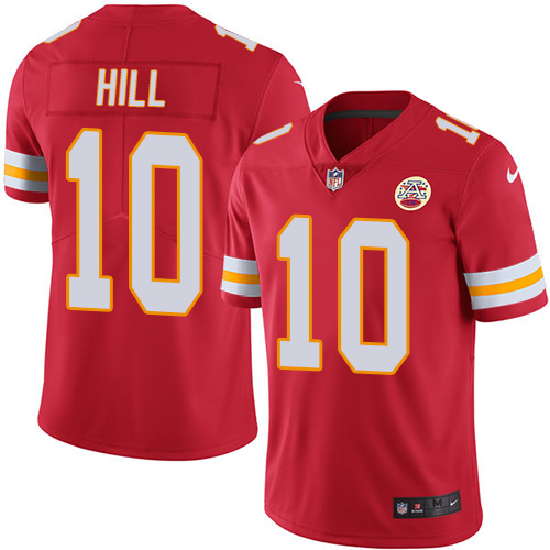 Nike Chiefs #10 Tyreek Hill Red Team Color Youth Stitched NFL Vapor Untouchable Limited Jersey - Click Image to Close