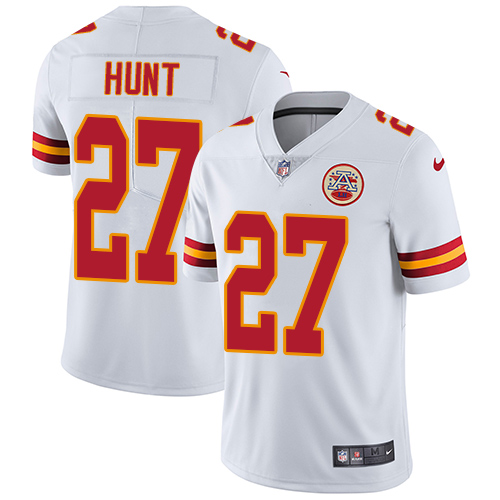 Nike Chiefs #27 Kareem Hunt White Youth Stitched NFL Vapor Untouchable Limited Jersey