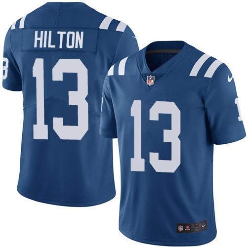Nike Colts #13 T.Y. Hilton Royal Blue Team Color Youth Stitched NFL Vapor Untouchable Limited Jersey