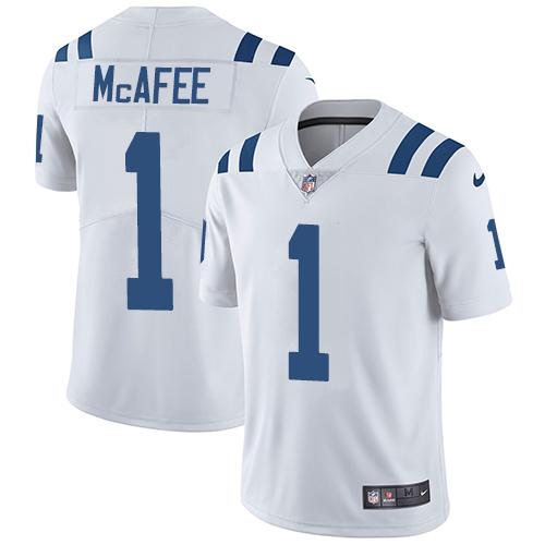 Nike Colts #1 Pat McAfee White Youth Stitched NFL Vapor Untouchable Limited Jersey - Click Image to Close