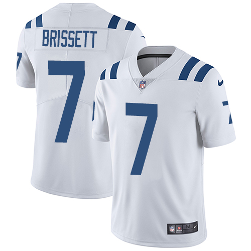 Nike Colts #7 Jacoby Brissett White Youth Stitched NFL Vapor Untouchable Limited Jersey - Click Image to Close