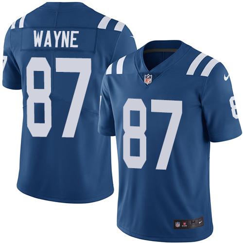 Nike Colts #87 Reggie Wayne Royal Blue Team Color Youth Stitched NFL Vapor Untouchable Limited Jerse - Click Image to Close