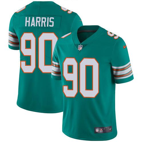 Nike Dolphins #90 Charles Harris Aqua Green Alternate Youth Stitched NFL Vapor Untouchable Limited J - Click Image to Close