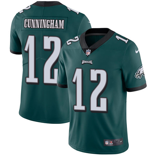 Nike Eagles #12 Randall Cunningham Midnight Green Team Color Youth Stitched NFL Vapor Untouchable Li