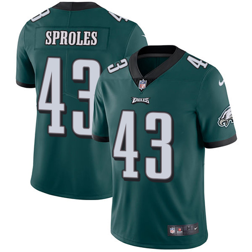Nike Eagles #43 Darren Sproles Midnight Green Team Color Youth Stitched NFL Vapor Untouchable Limite