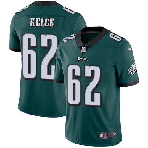 Nike Eagles #62 Jason Kelce Midnight Green Team Color Youth Stitched NFL Vapor Untouchable Limited J
