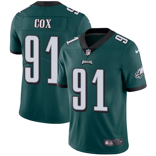 Nike Eagles #91 Fletcher Cox Midnight Green Team Color Youth Stitched NFL Vapor Untouchable Limited - Click Image to Close