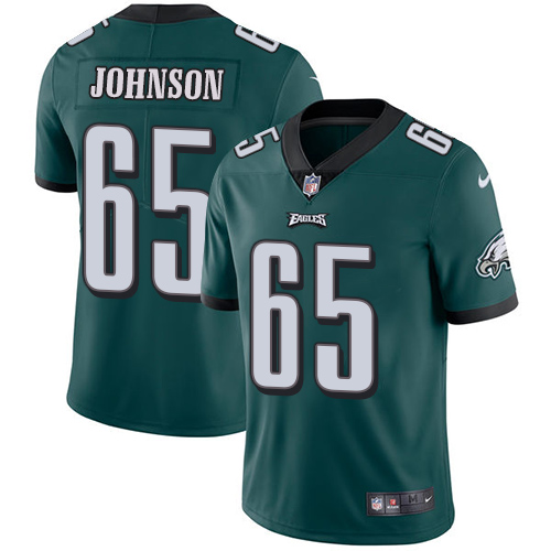 Nike Eagles #65 Lane Johnson Midnight Green Team Color Youth Stitched NFL Vapor Untouchable Limited