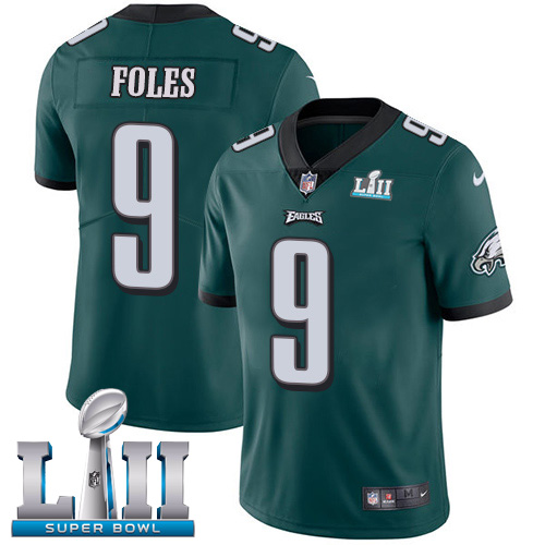 Nike Eagles #9 Nick Foles Midnight Green Team Color Super Bowl LII Youth Stitched NFL Vapor Untoucha