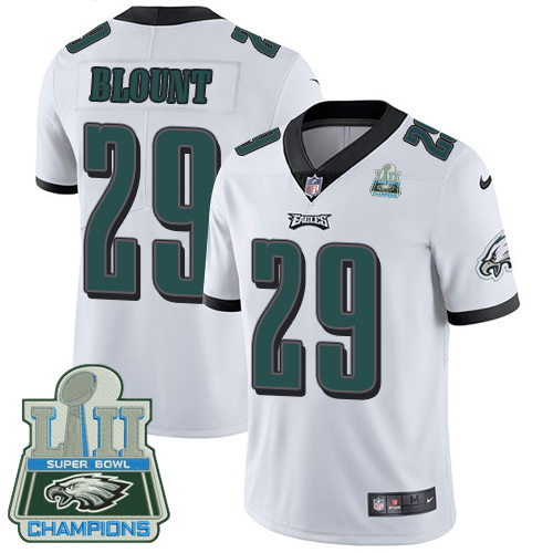 Nike Eagles #29 LeGarrette Blount White Super Bowl LII Champions Youth Stitched NFL Vapor Untouchabl
