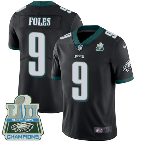 Nike Eagles #9 Nick Foles Black Alternate Super Bowl LII Champions Youth Stitched NFL Vapor Untoucha