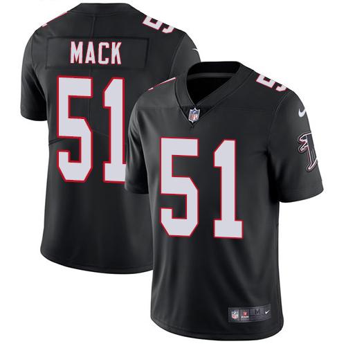 Nike Falcons #51 Alex Mack Black Alternate Youth Stitched NFL Vapor Untouchable Limited Jersey