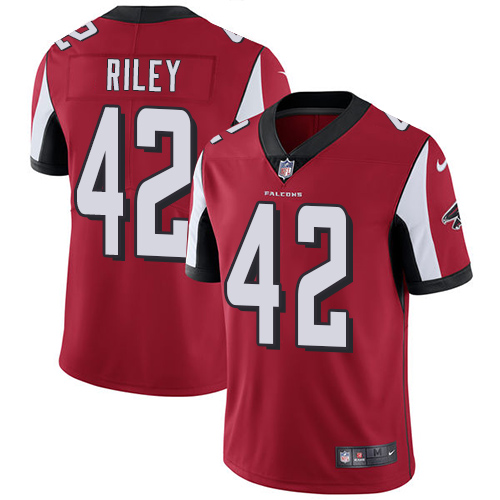 Nike Falcons #42 Duke Riley Red Team Color Youth Stitched NFL Vapor Untouchable Limited Jersey - Click Image to Close