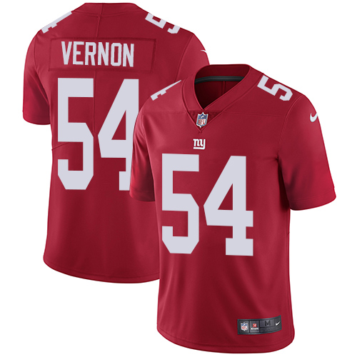 Nike Giants #54 Olivier Vernon Red Alternate Youth Stitched NFL Vapor Untouchable Limited Jersey