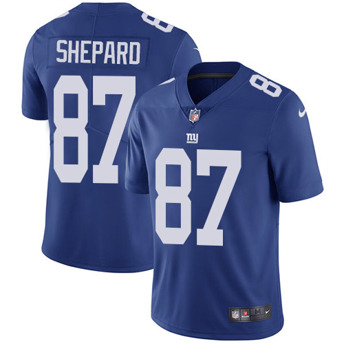 Nike Giants #87 Sterling Shepard Royal Blue Team Color Youth Stitched NFL Vapor Untouchable Limited - Click Image to Close