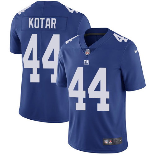 Nike Giants #44 Doug Kotar Royal Blue Team Color Youth Stitched NFL Vapor Untouchable Limited Jersey