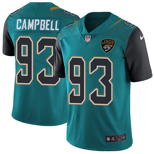 Nike Jaguars #93 Calais Campbell Teal Green Team Color Youth Stitched NFL Vapor Untouchable Limited - Click Image to Close