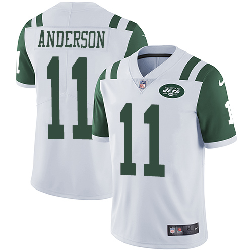 Nike Jets #11 Robby Anderson White Youth Stitched NFL Vapor Untouchable Limited Jersey - Click Image to Close