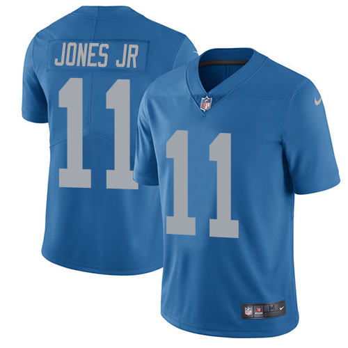 Nike Lions #11 Marvin Jones Jr Blue Throwback Youth Stitched NFL Vapor Untouchable Limited Jersey - Click Image to Close