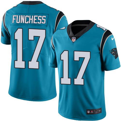 Nike Panthers #17 Devin Funchess Blue Alternate Youth Stitched NFL Vapor Untouchable Limited Jersey - Click Image to Close