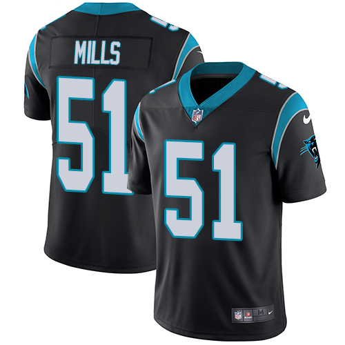 Nike Panthers #51 Sam Mills Black Team Color Youth Stitched NFL Vapor Untouchable Limited Jersey