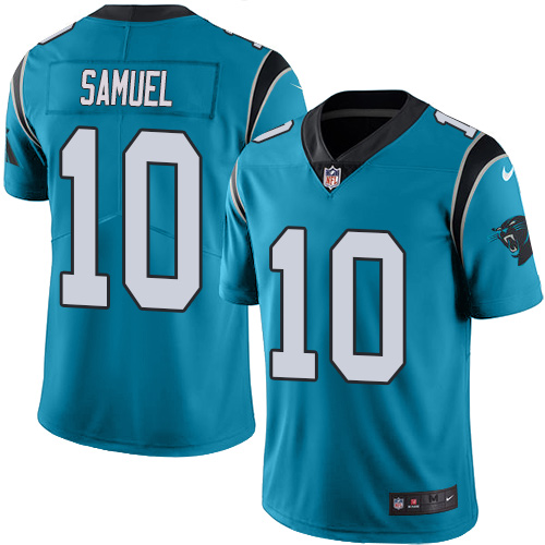 Nike Panthers #10 Curtis Samuel Blue Alternate Youth Stitched NFL Vapor Untouchable Limited Jersey - Click Image to Close