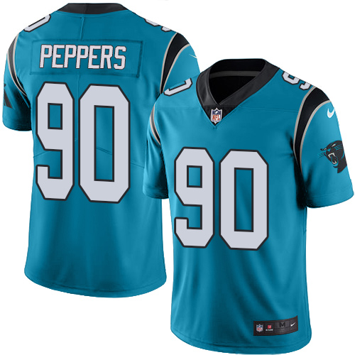 Nike Panthers #90 Julius Peppers Blue Alternate Youth Stitched NFL Vapor Untouchable Limited Jersey - Click Image to Close