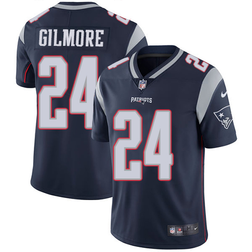 Nike Patriots #24 Stephon Gilmore Navy Blue Team Color Youth Stitched NFL Vapor Untouchable Limited - Click Image to Close