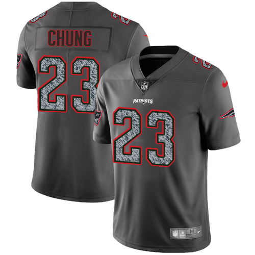 Nike Patriots #23 Patrick Chung Gray Static Youth Stitched NFL Vapor Untouchable Limited Jersey - Click Image to Close