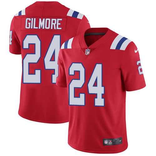 Nike Patriots #24 Stephon Gilmore Red Alternate Youth Stitched NFL Vapor Untouchable Limited Jersey - Click Image to Close