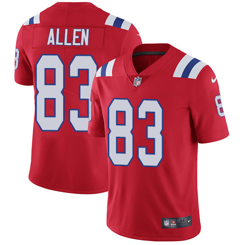 Nike Patriots #83 Dwayne Allen Red Alternate Youth Stitched NFL Vapor Untouchable Limited Jersey - Click Image to Close