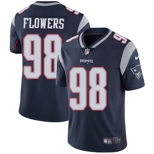 Nike Patriots #98 Trey Flowers Navy Blue Team Color Youth Stitched NFL Vapor Untouchable Limited Jer - Click Image to Close