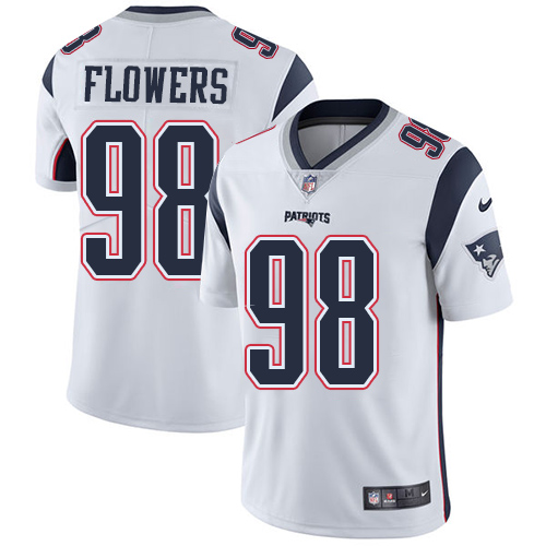 Nike Patriots #98 Trey Flowers White Youth Stitched NFL Vapor Untouchable Limited Jersey - Click Image to Close