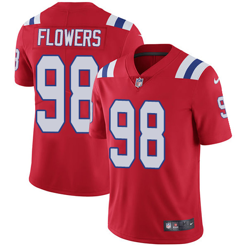 Nike Patriots #98 Trey Flowers Red Alternate Youth Stitched NFL Vapor Untouchable Limited Jersey - Click Image to Close