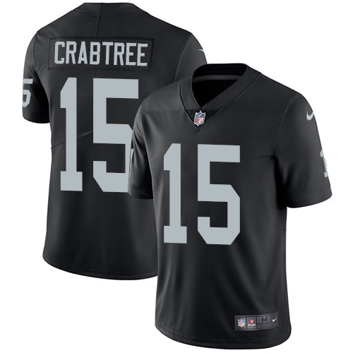 Nike Raiders #15 Michael Crabtree Black Team Color Youth Stitched NFL Vapor Untouchable Limited Jers