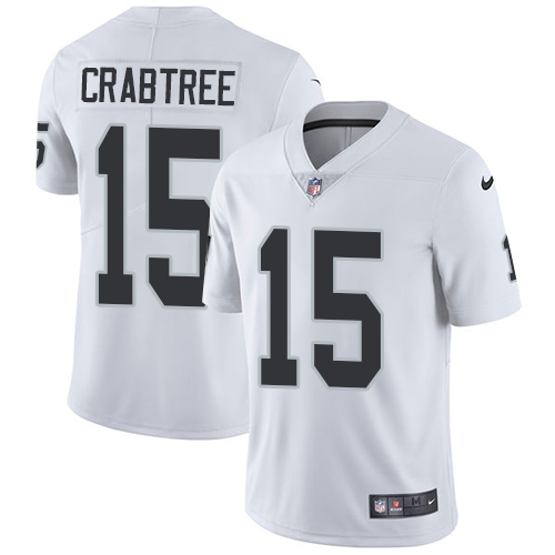 Nike Raiders #15 Michael Crabtree White Youth Stitched NFL Vapor Untouchable Limited Jersey
