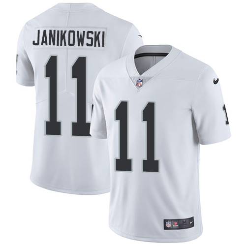 Nike Raiders #11 Sebastian Janikowski White Youth Stitched NFL Vapor Untouchable Limited Jersey - Click Image to Close