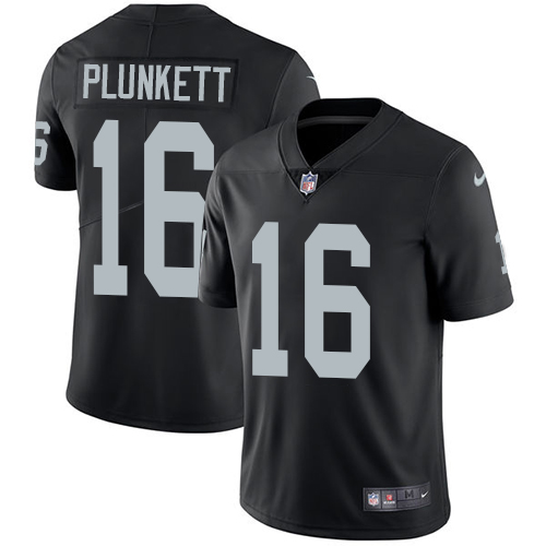 Nike Raiders #16 Jim Plunkett Black Team Color Youth Stitched NFL Vapor Untouchable Limited Jersey