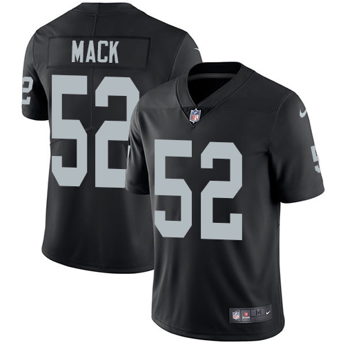 Nike Raiders #52 Khalil Mack Black Team Color Youth Stitched NFL Vapor Untouchable Limited Jersey - Click Image to Close