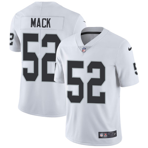 Nike Raiders #52 Khalil Mack White Youth Stitched NFL Vapor Untouchable Limited Jersey