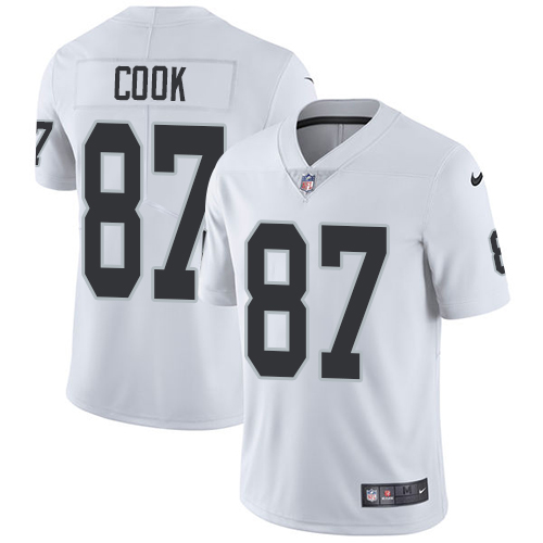 Nike Raiders #87 Jared Cook White Youth Stitched NFL Vapor Untouchable Limited Jersey - Click Image to Close