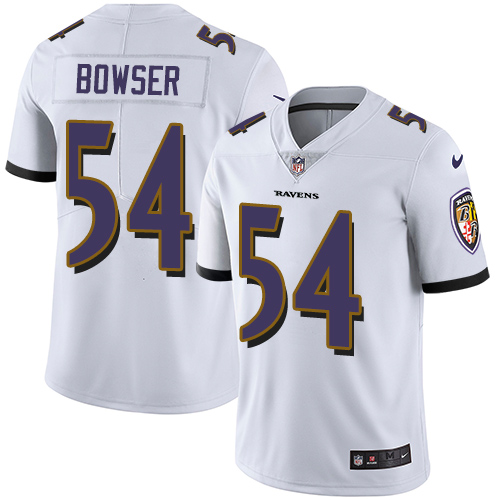 Nike Ravens #54 Tyus Bowser White Youth Stitched NFL Vapor Untouchable Limited Jersey - Click Image to Close