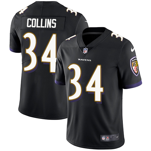 Nike Ravens #34 Alex Collins Black Alternate Youth Stitched NFL Vapor Untouchable Limited Jersey