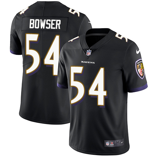 Nike Ravens #54 Tyus Bowser Black Alternate Youth Stitched NFL Vapor Untouchable Limited Jersey - Click Image to Close
