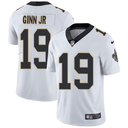 Nike Saints #19 Ted Ginn Jr White Youth Stitched NFL Vapor Untouchable Limited Jersey