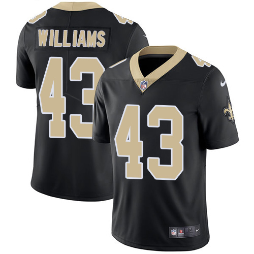 Nike Saints #43 Marcus Williams Black Team Color Youth Stitched NFL Vapor Untouchable Limited Jersey