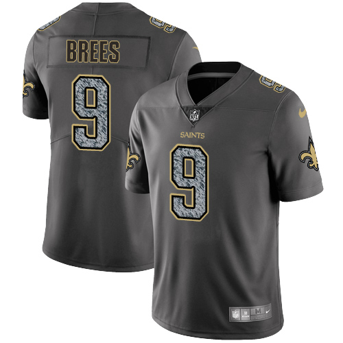 Nike Saints #9 Drew Brees Gray Static Youth Stitched NFL Vapor Untouchable Limited Jersey