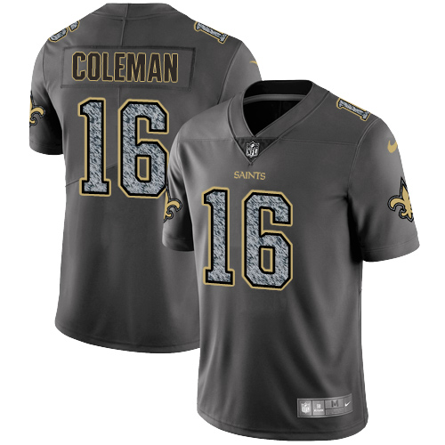 Nike Saints #16 Brandon Coleman Gray Static Youth Stitched NFL Vapor Untouchable Limited Jersey